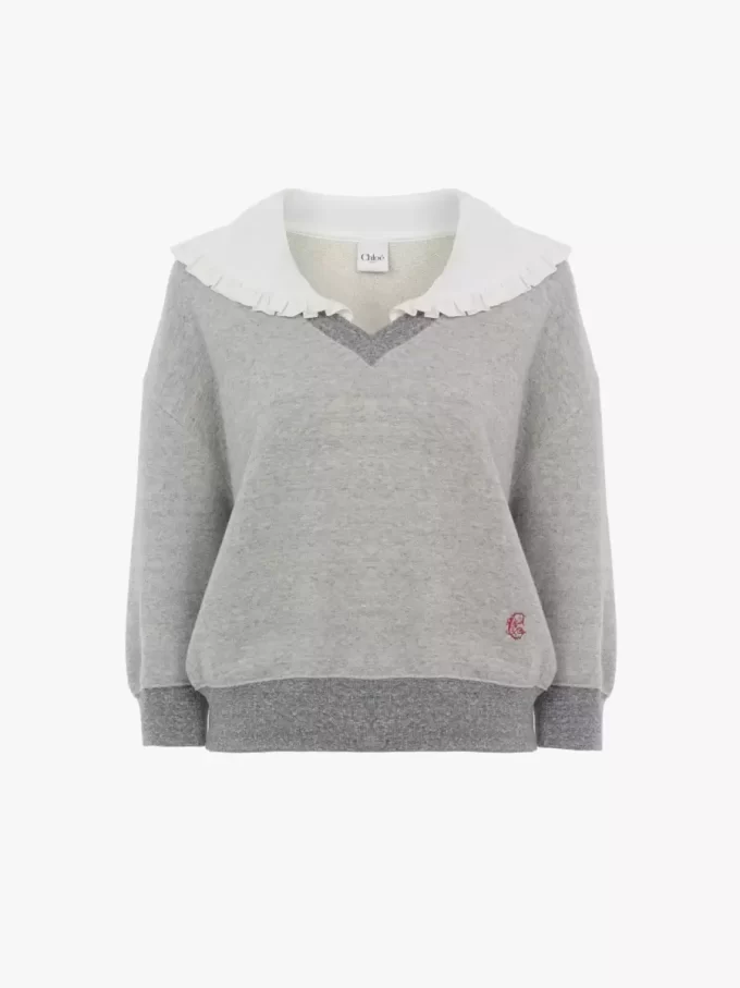 Sweter z kołnierzykiem z polaru chiné Sweter z kołnierzykiem z polaru chiné