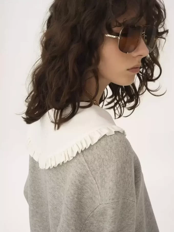 Sweter z kołnierzykiem z polaru chiné Sweter z kołnierzykiem z polaru chiné