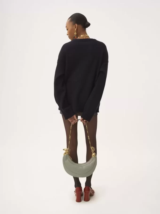 Sweter z logo wykonany z wełny i kaszmiru Sweter z logo wykonany z wełny i kaszmiru
