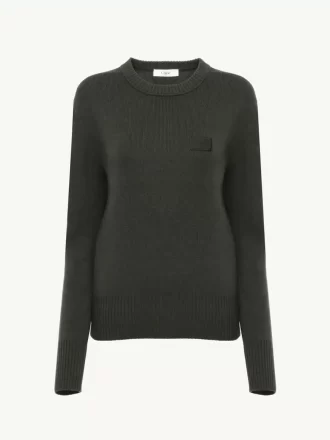 Sweter z logo wykonany z wełny merynosów Sweter z logo wykonany z wełny merynosów