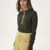 Sweter z logo wykonany z wełny merynosów Sweter z logo wykonany z wełny merynosów
