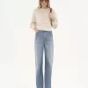 Sweter z logo z dzianiny z wełny alpaki i jedwabiu Sweter z logo z dzianiny z wełny alpaki i jedwabiu