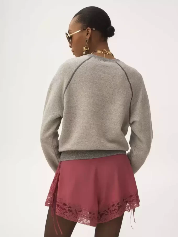Sweter z logo z mieszanki bawełny i polaru Sweter z logo z mieszanki bawełny i polaru