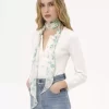 Szal typu bandeau Chloé Peonies z jedwabnego uroku Szal typu bandeau Chloé Peonies z jedwabnego uroku
