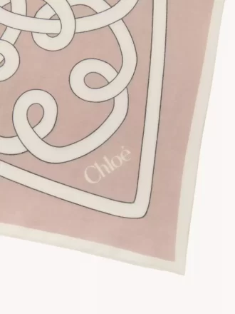 Szalik Chloé Iconic Print z bawełny i jedwabiu
