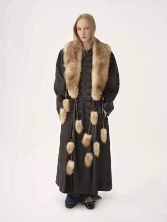 Szalik Treasure Tails z owczej skóry