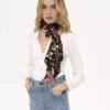 Szeroki szal bandeau Chloé Peonies z jedwabnego uroku Szeroki szal bandeau Chloé Peonies z jedwabnego uroku