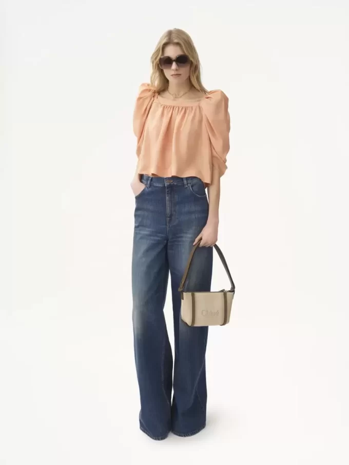 Torba na ramię Chloé Carry z płótna Torba na ramię Chloé Carry z płótna