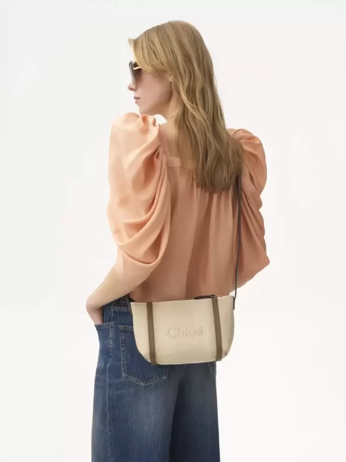 Torba na ramię Chloé Carry z płótna Torba na ramię Chloé Carry z płótna
