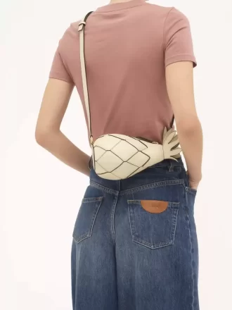 Torba na ramię Pineapple ze skóry licowej