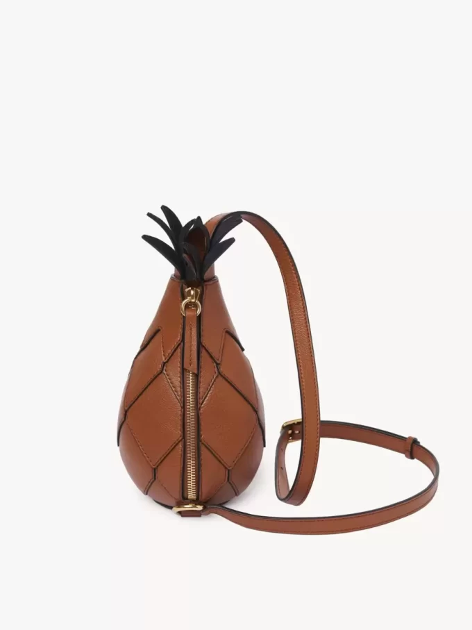 Torba na ramię Pineapple ze skóry licowej