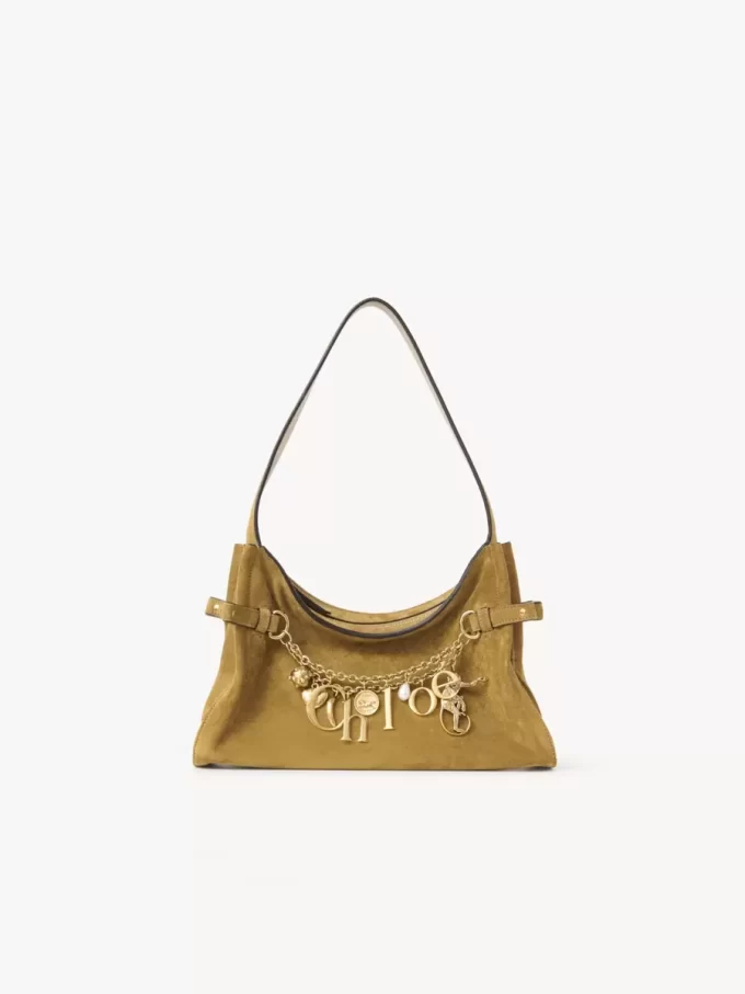 Torba typu hobo Chloé Charms ze skóry zamszowej Torba typu hobo Chloé Charms ze skóry zamszowej