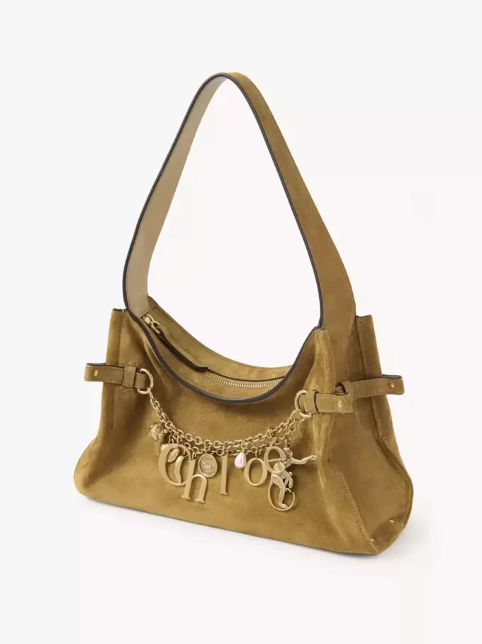 Torba typu hobo Chloé Charms ze skóry zamszowej Torba typu hobo Chloé Charms ze skóry zamszowej