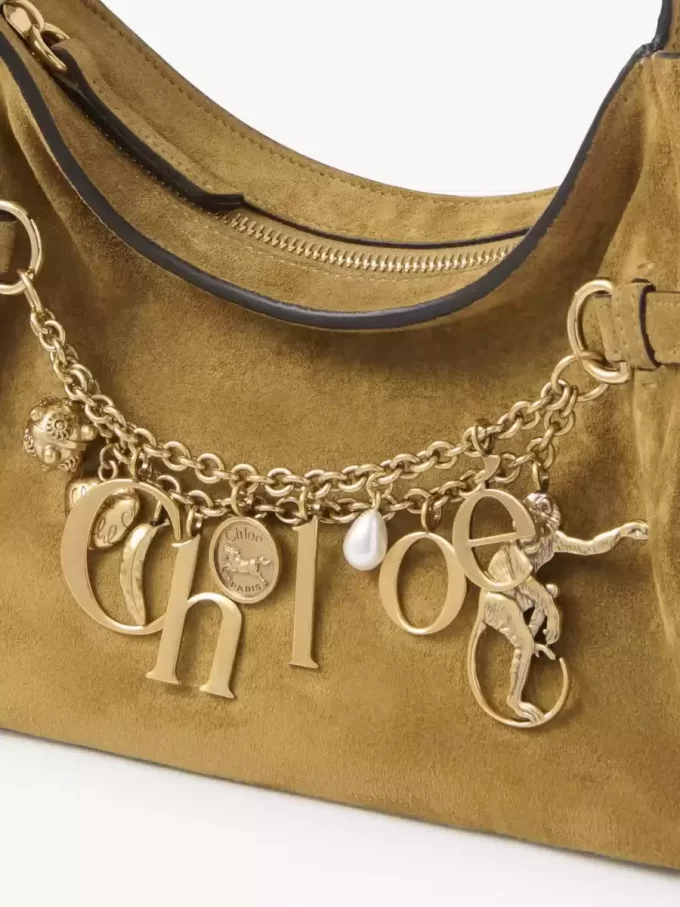 Torba typu hobo Chloé Charms ze skóry zamszowej Torba typu hobo Chloé Charms ze skóry zamszowej