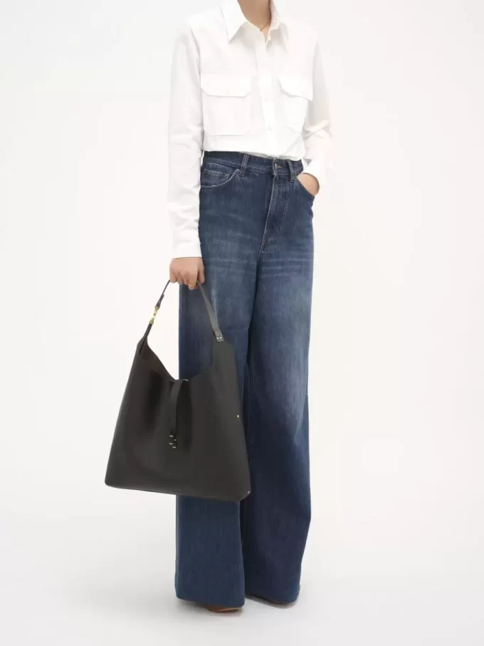 Torba typu hobo Marcie ze skóry licowej