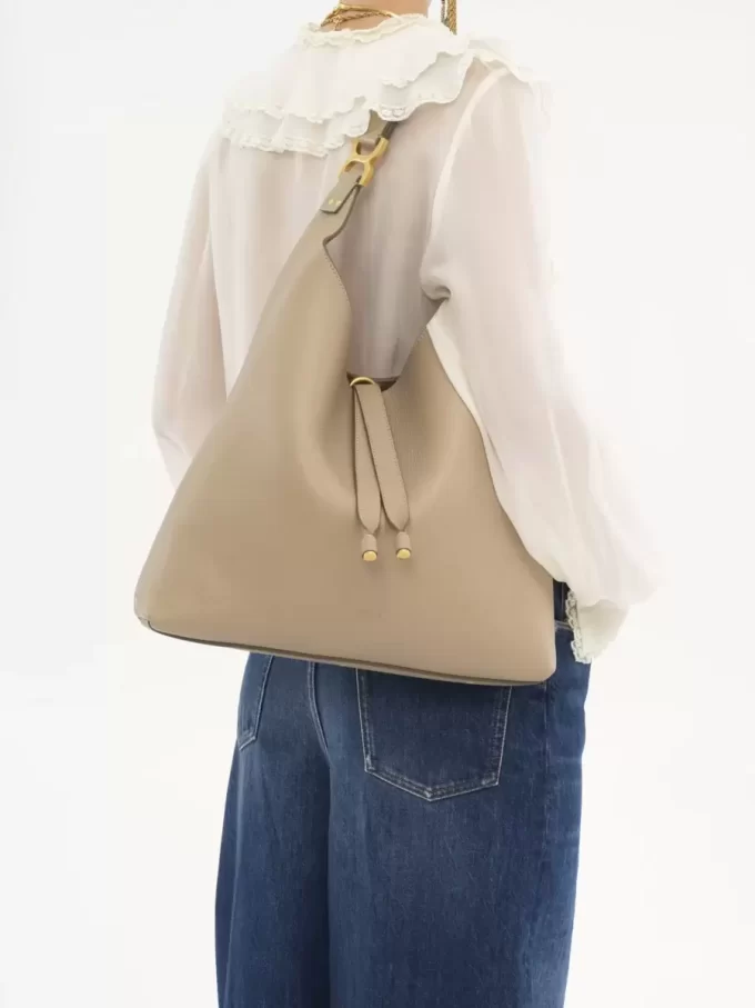 Torba typu hobo Marcie ze skóry licowej Torba typu hobo Marcie ze skóry licowej