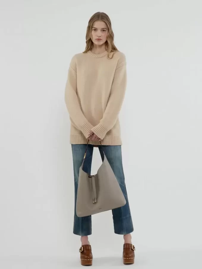 Torba typu hobo Marcie ze skóry licowej
