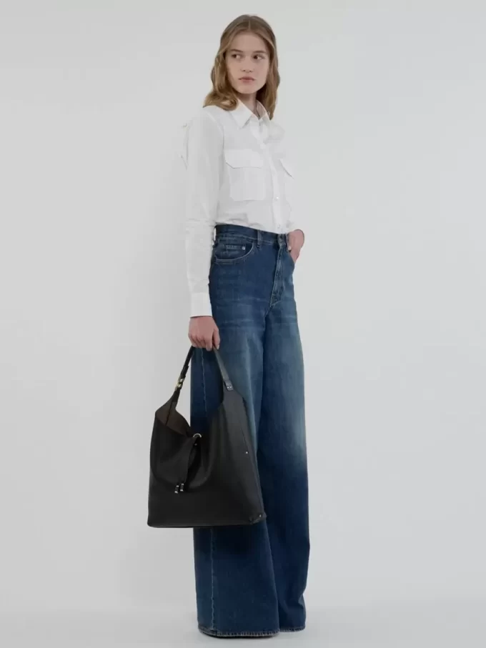 Torba typu hobo Marcie ze skóry licowej