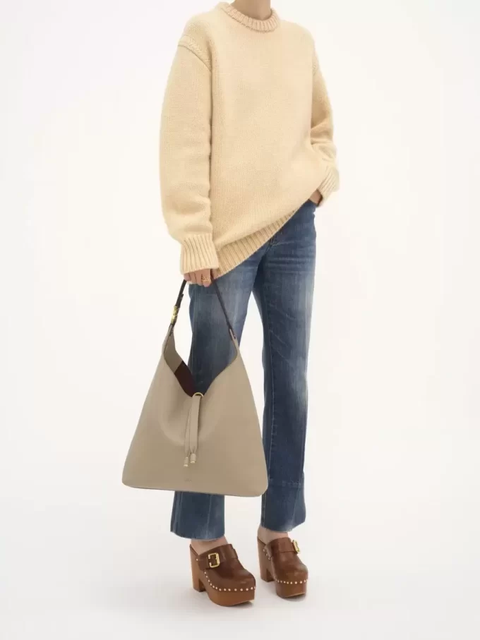 Torba typu hobo Marcie ze skóry licowej