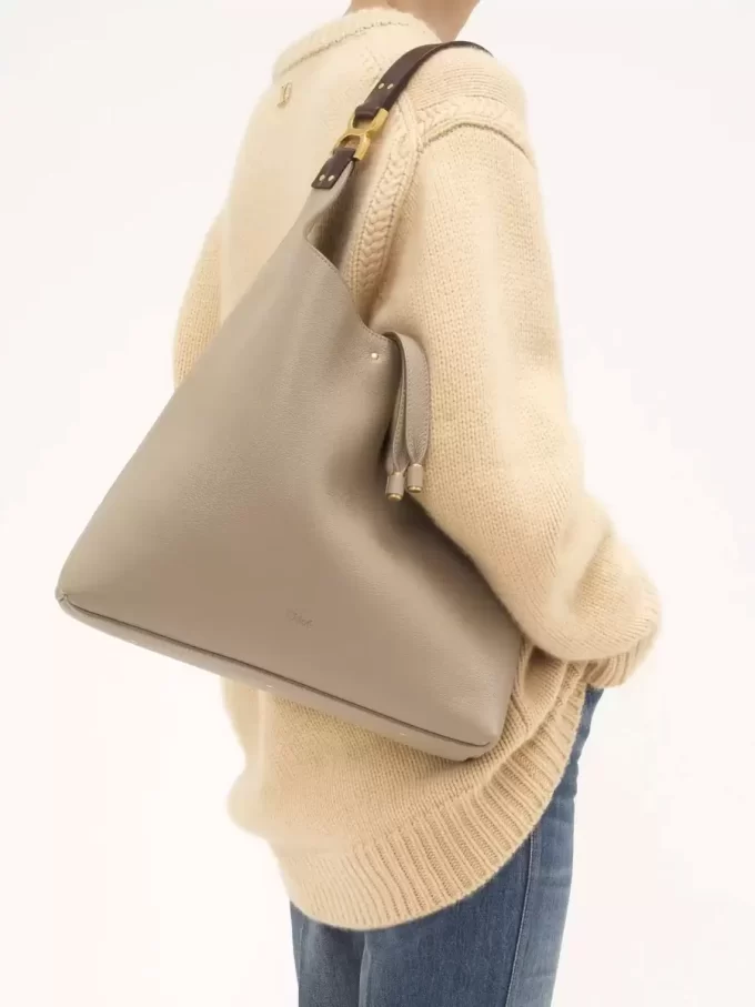 Torba typu hobo Marcie ze skóry licowej