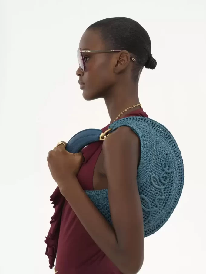 Torba typu hobo Summer Banana z rafii Torba typu hobo Summer Banana z rafii