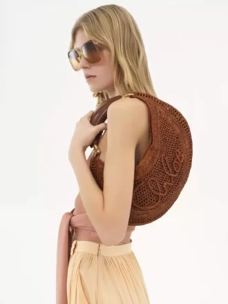 Torba typu hobo Summer Banana z rafii