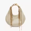 Torba typu hobo Twisted Shell z błyszczącej skóry Torba typu hobo Twisted Shell z błyszczącej skóry