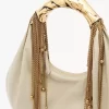 Torba typu hobo Twisted Shell z błyszczącej skóry Torba typu hobo Twisted Shell z błyszczącej skóry