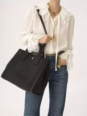 Torba typu tote Chloé Carry z płótna