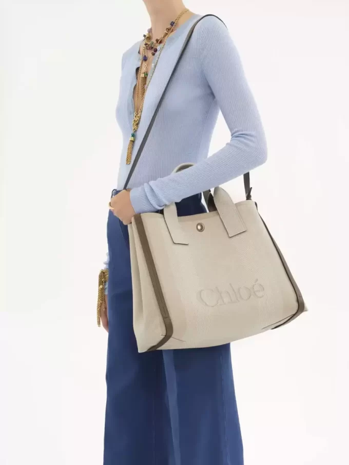 Torba typu tote Chloé Carry z płótna Torba typu tote Chloé Carry z płótna