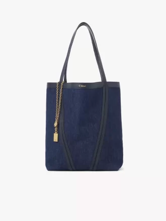 Torba typu tote Chloé Spin z denimu