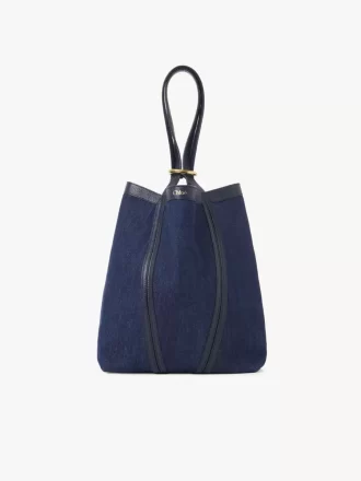 Torba typu tote Chloé Spin z denimu