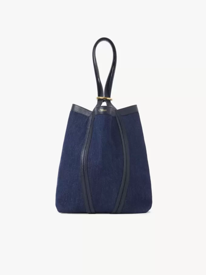 Torba typu tote Chloé Spin z denimu Torba typu tote Chloé Spin z denimu