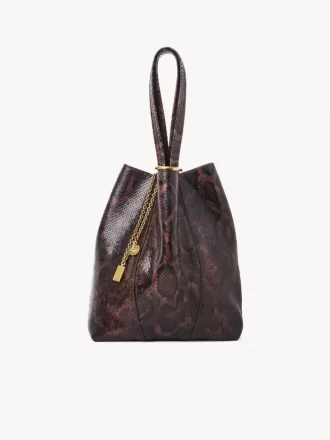 Torba typu tote Chloé Spin ze skóry imitującej skórę pytona