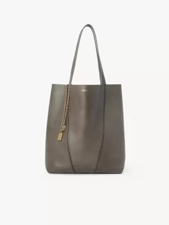 Torba typu tote Chloé Spin ze skóry licowej