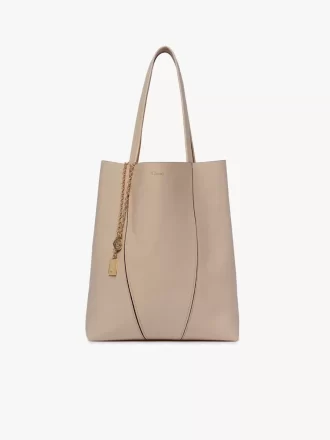 Torba typu tote Chloé Spin ze skóry licowej