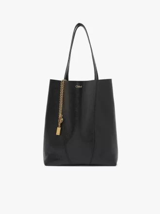 Torba typu tote Chloé Spin ze skóry licowej