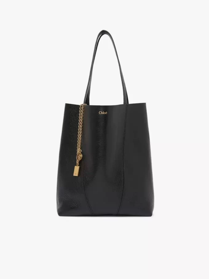 Torba typu tote Chloé Spin ze skóry licowej Torba typu tote Chloé Spin ze skóry licowej