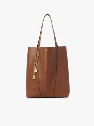 Torba typu tote Chloé Spin ze skóry licowej