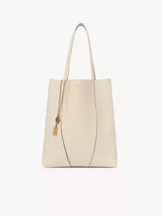 Torba typu tote Chloé Spin ze skóry licowej