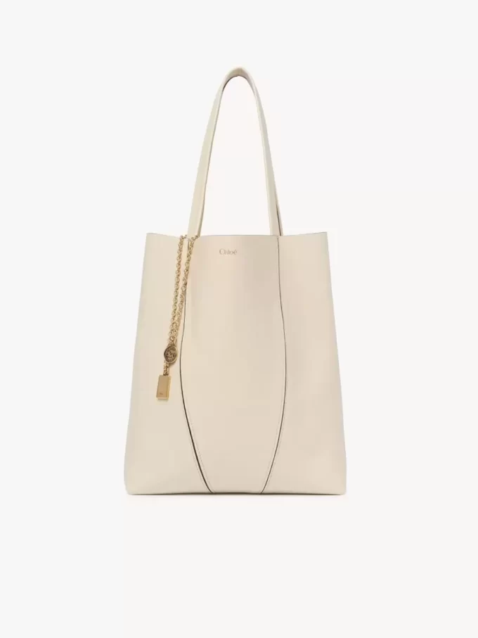 Torba typu tote Chloé Spin ze skóry licowej Torba typu tote Chloé Spin ze skóry licowej