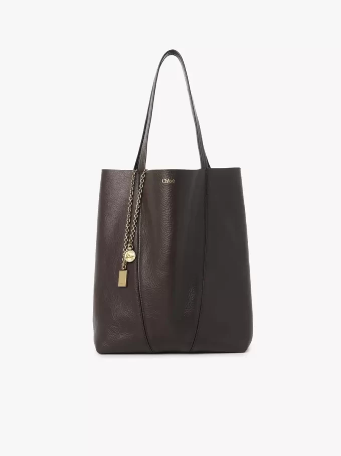 Torba typu tote Chloé Spin ze skóry licowej Torba typu tote Chloé Spin ze skóry licowej