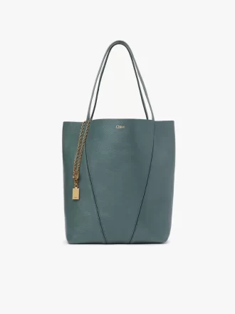 Torba typu tote Chloé Spin ze skóry licowej