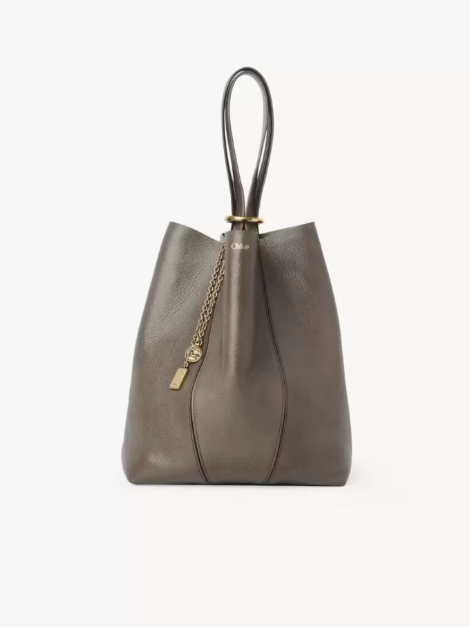Torba typu tote Chloé Spin ze skóry licowej Torba typu tote Chloé Spin ze skóry licowej