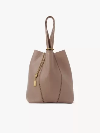 Torba typu tote Chloé Spin ze skóry licowej