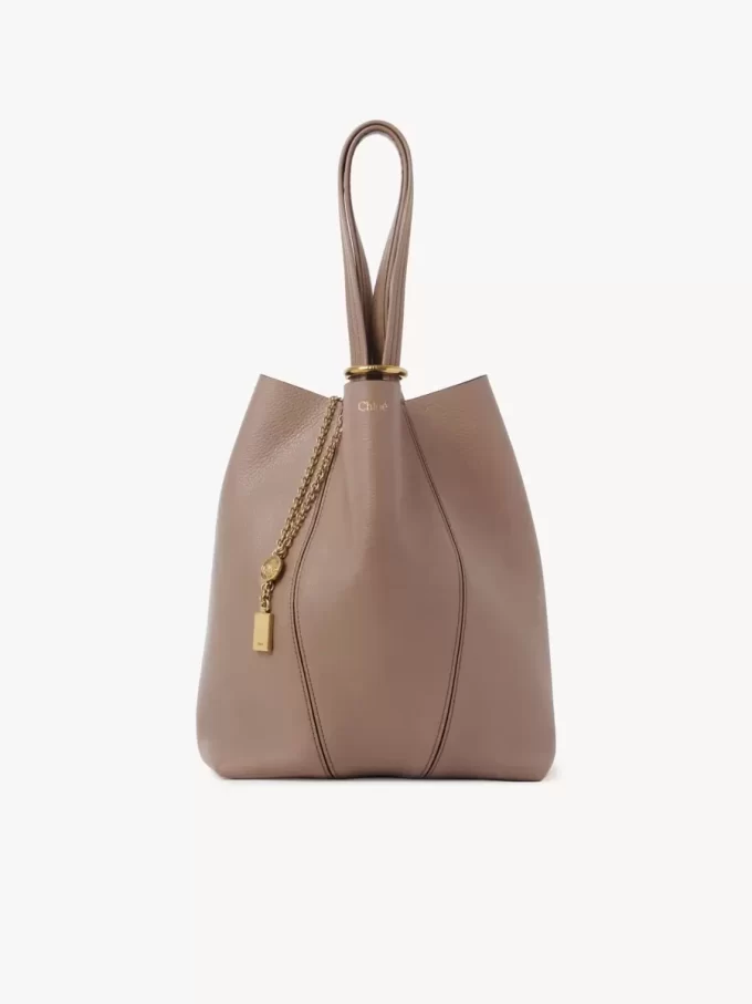 Torba typu tote Chloé Spin ze skóry licowej Torba typu tote Chloé Spin ze skóry licowej
