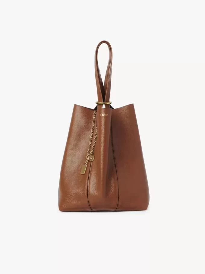 Torba typu tote Chloé Spin ze skóry licowej Torba typu tote Chloé Spin ze skóry licowej