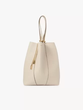 Torba typu tote Chloé Spin ze skóry licowej