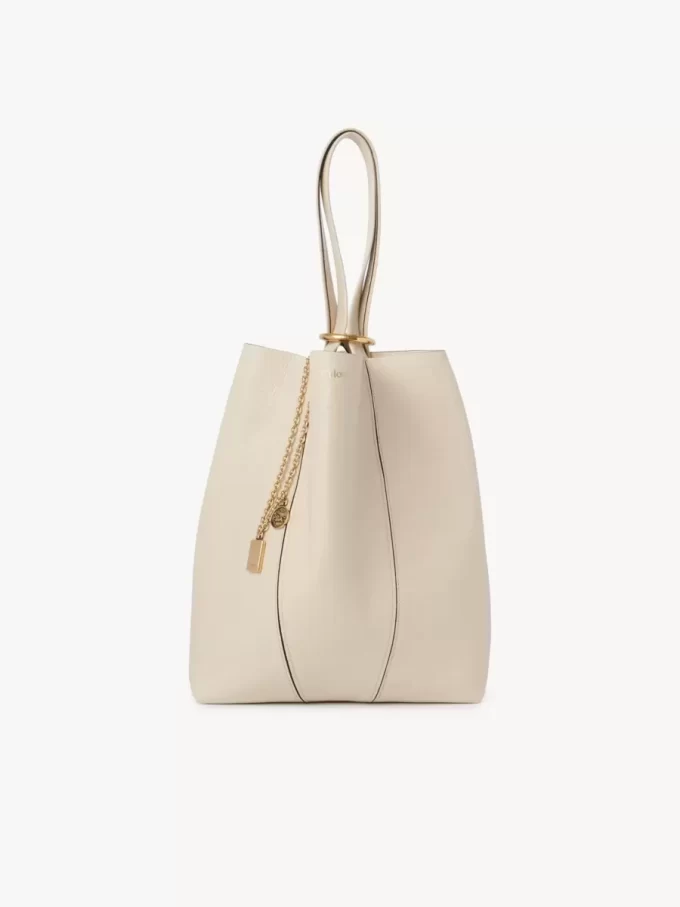 Torba typu tote Chloé Spin ze skóry licowej Torba typu tote Chloé Spin ze skóry licowej