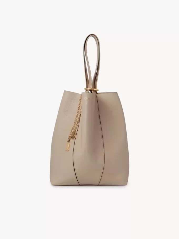 Torba typu tote Chloé Spin ze skóry licowej Torba typu tote Chloé Spin ze skóry licowej
